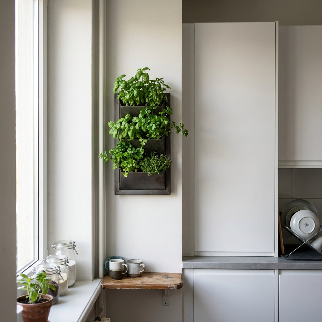 Vertical Kitchen Garden System — Small Apartment Herb Planner