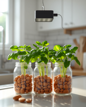 Hydroponic Kitchen Counter Herbs, A Beginner Guide to Growing Fresh Herbs Without Soil (Printable PDF)