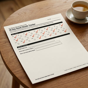 The Zero Decision Home Reset System, Fast Fixed Order Resets for Decision Fatigue (Fillable PDF)