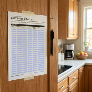 Kitchen Zone Optimization System — Small Space Counter Organization & Micro-Habit Tracker