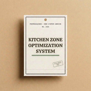 Kitchen Zone Optimization System — Small Space Counter Organization & Micro-Habit Tracker