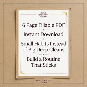 The Habit Stacking Decluttering Guide, Daily Micro Habits to Stop Clutter From Coming Back (Fillable PDF)