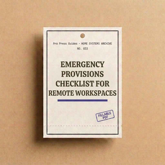 Emergency Provisions Checklist for Remote Workspaces: Your Ultimate Safety Planner
