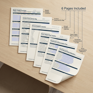 Hurricane Prep Checklist Bundle | Essential Storm Season Tracker