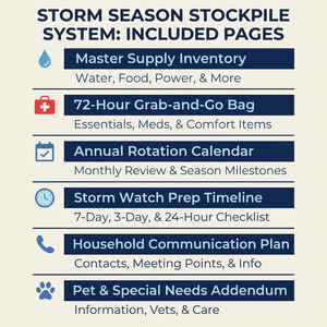 Hurricane Prep Checklist Bundle | Essential Storm Season Tracker